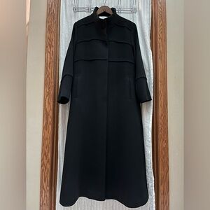 Fleurette Wool&cashmere blend Black long coat